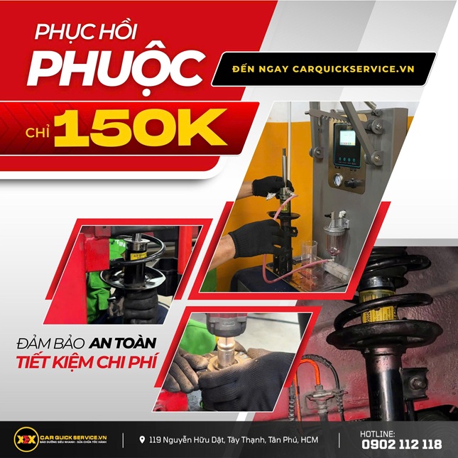 Chi phí phục hồi phuộc ô tô tại CarQuickService