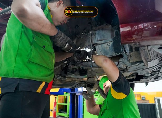 Lắp đặt và kiểm tra phuộc sau phục hồi