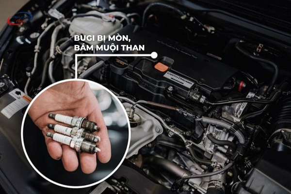 Xe ô tô bị rung giật là do bugi hoặc hệ thống đánh lửa hoạt động không ổn định