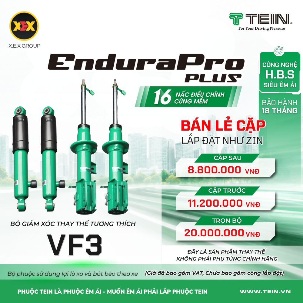 GIẢM XÓC THAY THẾ TƯƠNG THÍCH VINFAST VF3 TEIN ENDURAPRO PLUS