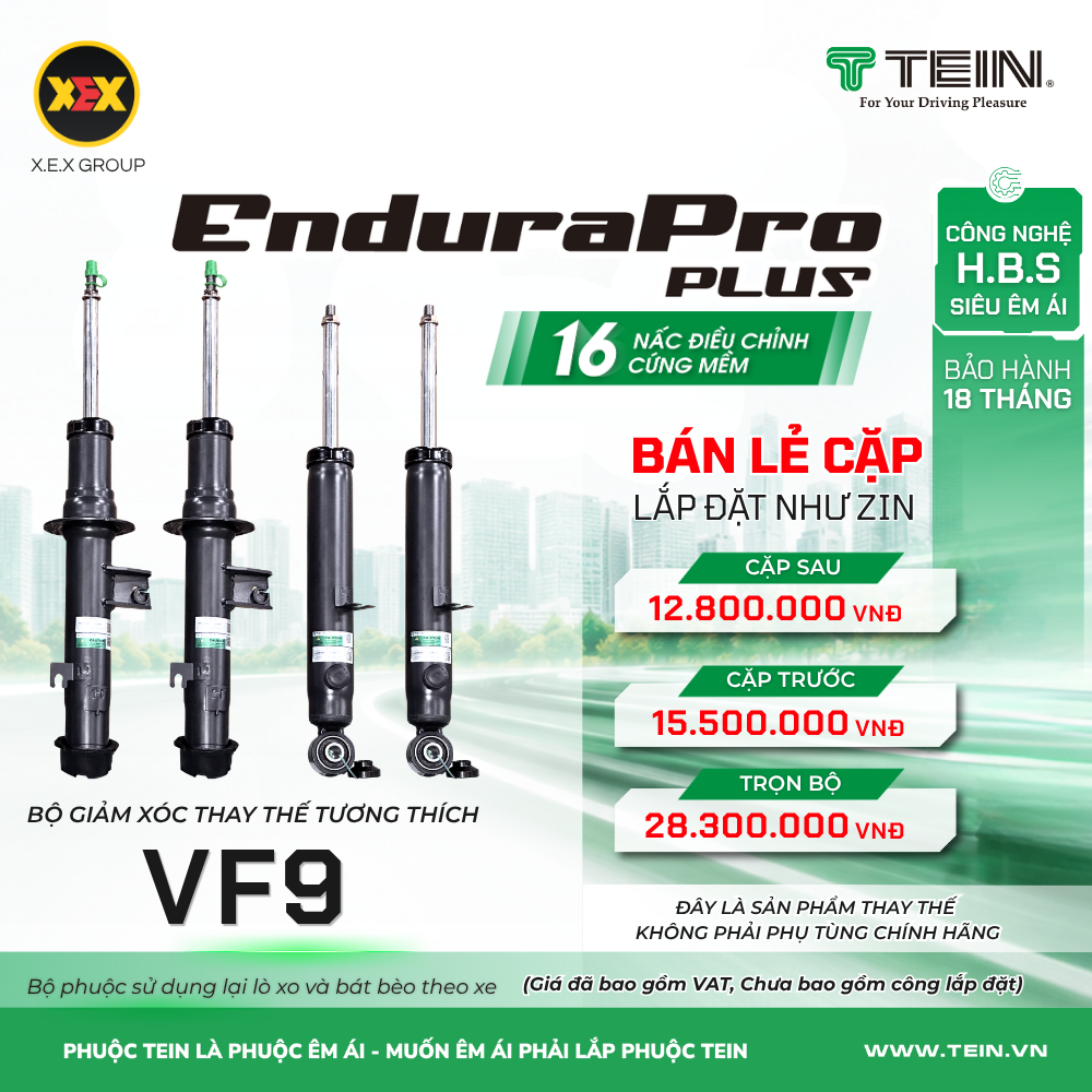 GIẢM XÓC THAY THẾ TƯƠNG THÍCH VINFAST VF9 TEIN ENDURAPRO PLUS