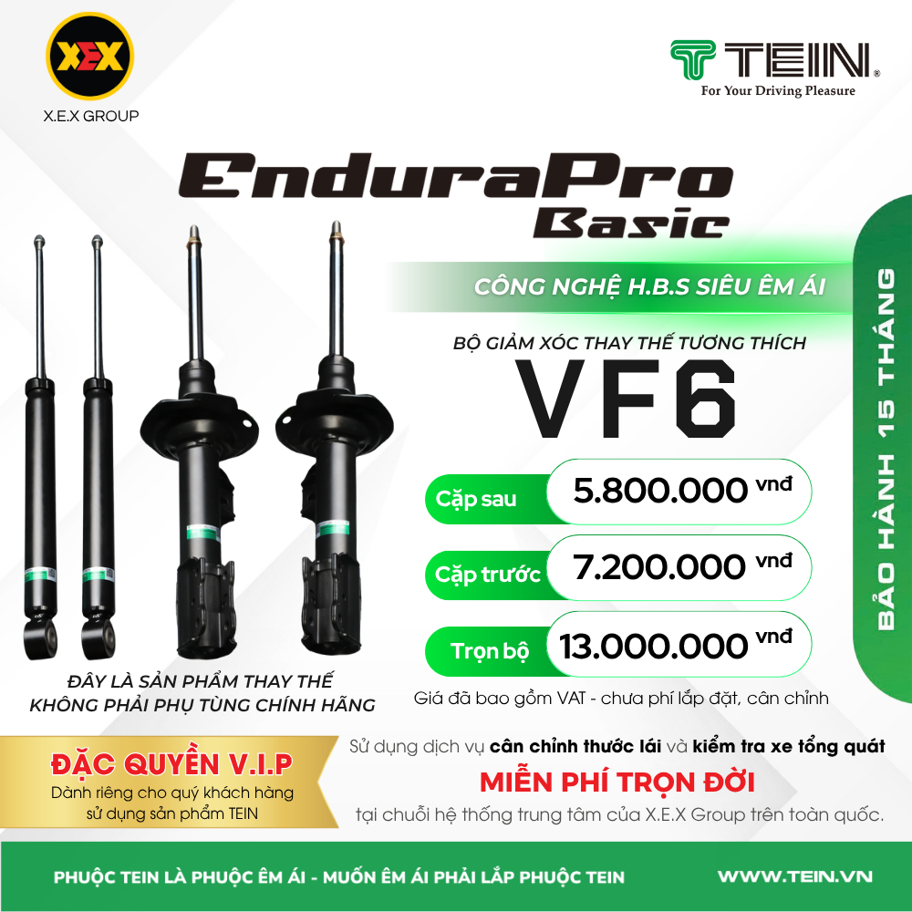 GIẢM XÓC THAY THẾ TƯƠNG THÍCH VINFAST VF6 – TEIN BASIC