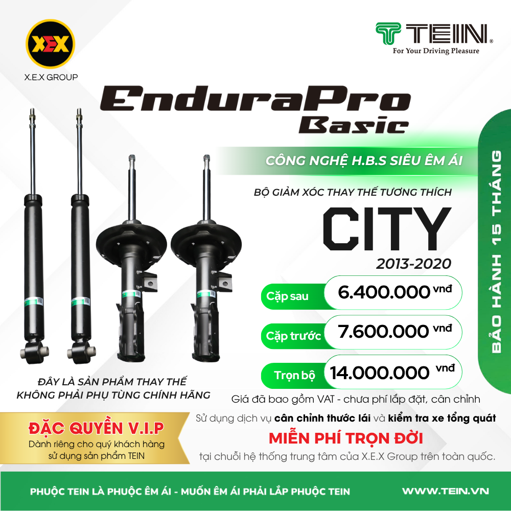 GIẢM XÓC THAY THẾ TƯƠNG THÍCH HONDA CITY (2013-2020) – TEIN BASIC