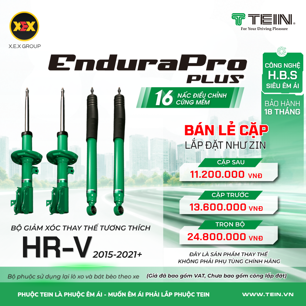 GIẢM XÓC THAY THẾ TƯƠNG THÍCH HONDA HR-V (2015-2021+) TEIN ENDURAPRO PLUS