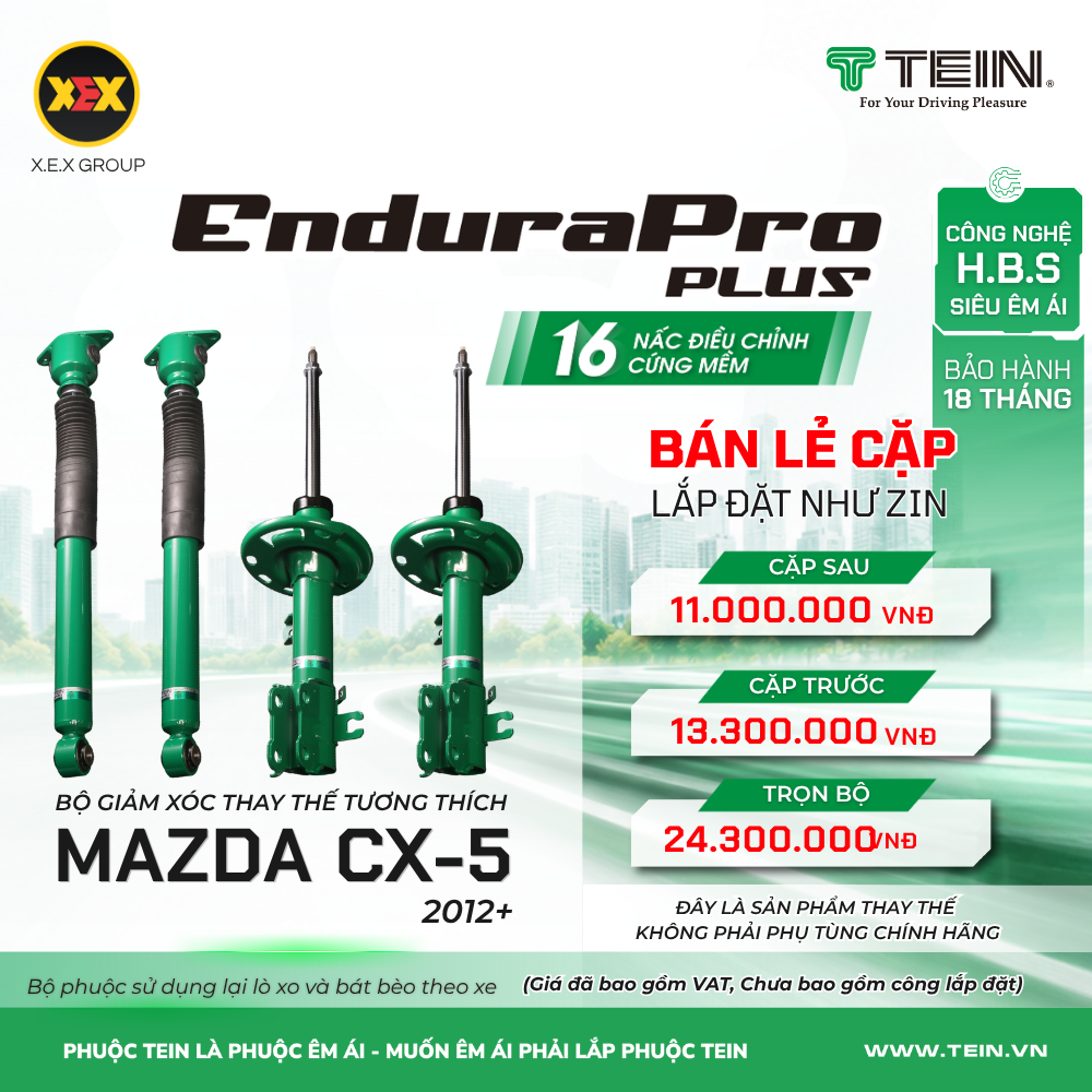 GIẢM XÓC THAY THẾ TƯƠNG THÍCH MAZDA CX-5 (2012+) TEIN ENDURAPRO PLUS